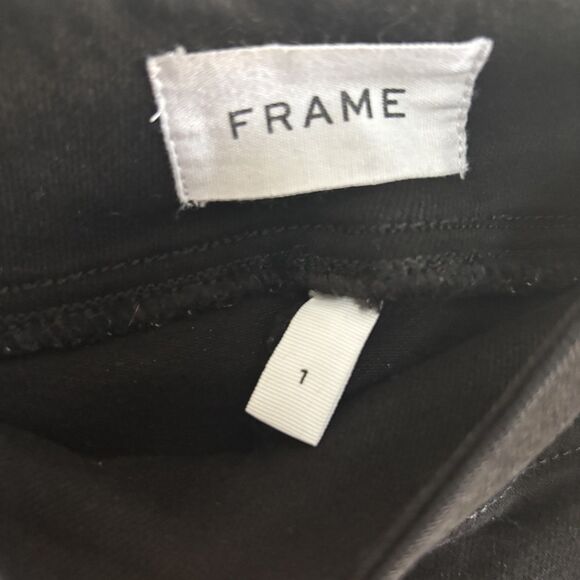 FRAME Jet Set Flare Pants – Noir (Black), Size 1 - Picture 9 of 9